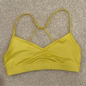 Alo Yoga Strappy back yellow sports bra